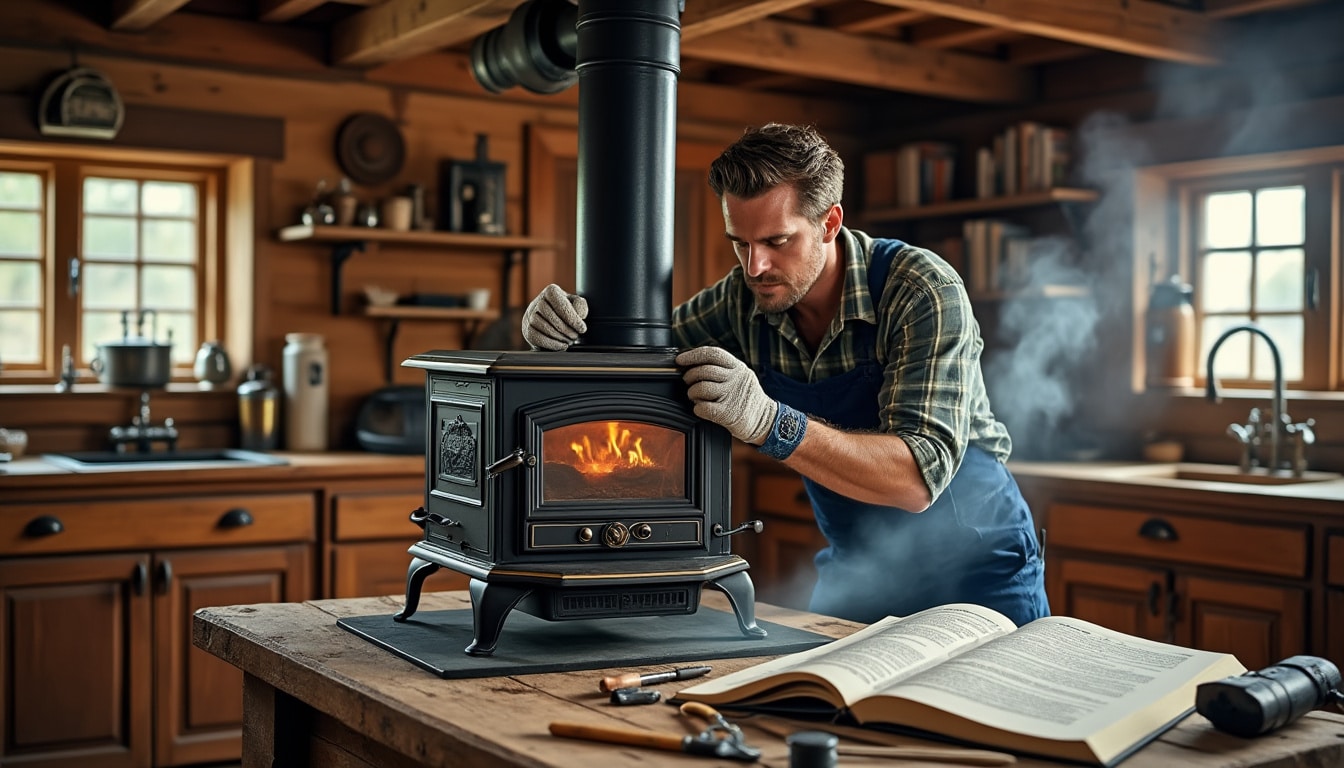 Installer une cuisinière à bois ancienne : adapter le conduit et respecter la réglementation