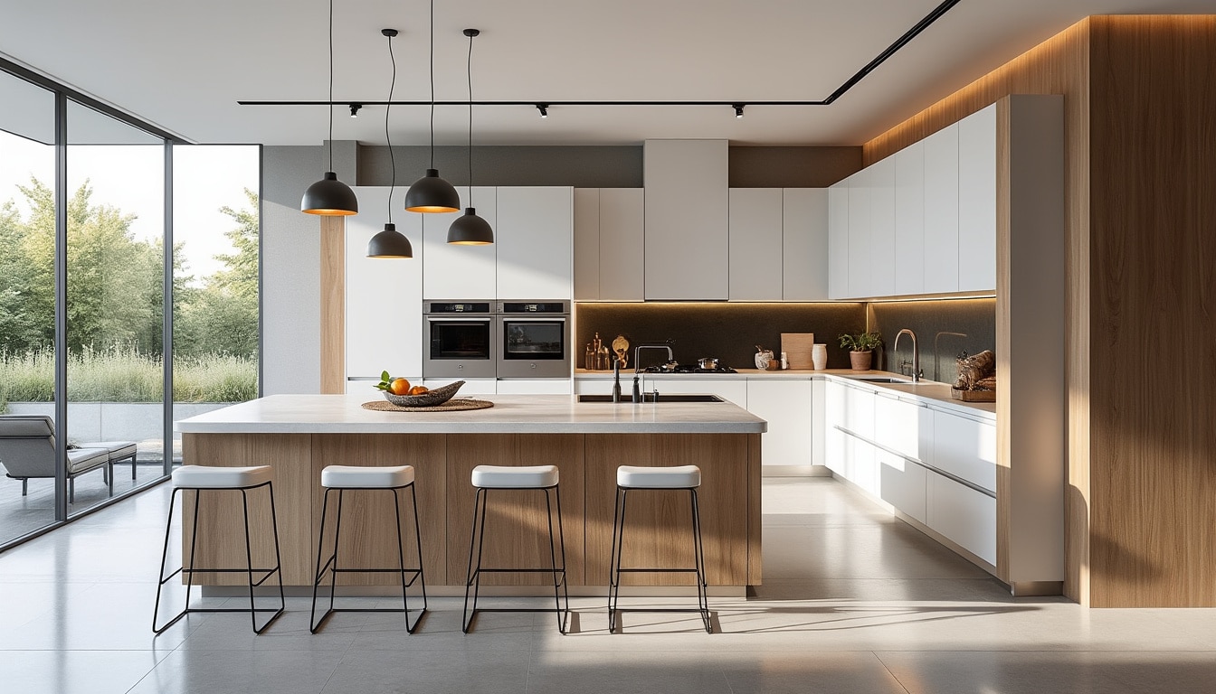 Intégrer une cuisinière XXL à pyrolyse dans une cuisine ouverte design