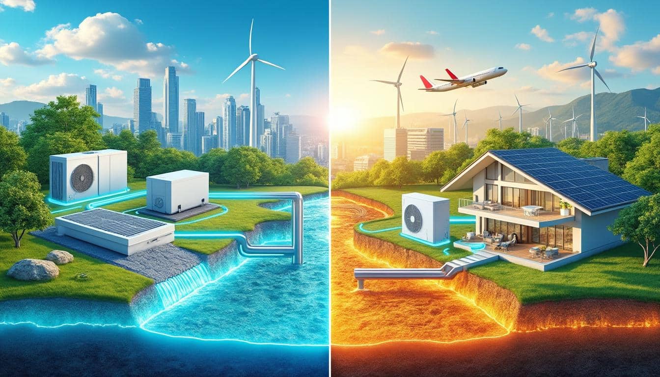 Géothermique vs aérothermique : comparatif coûts, rendement et aides financières 2025